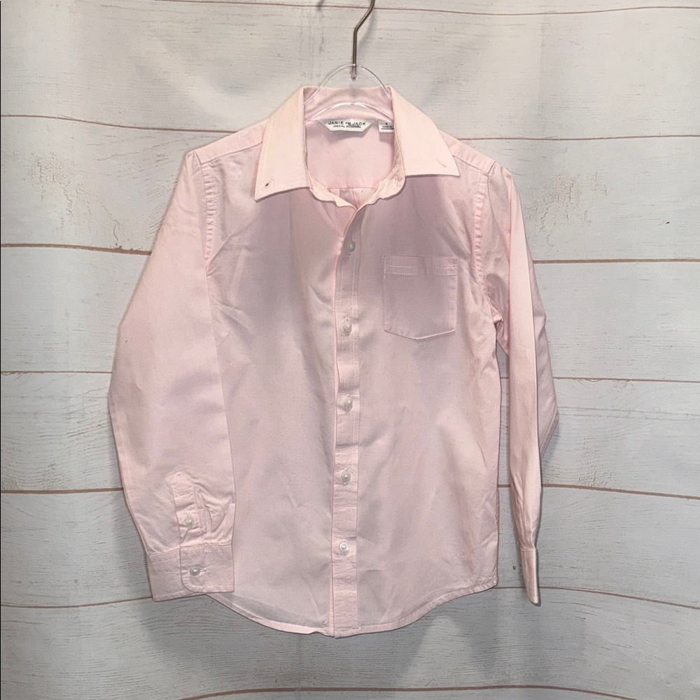 Janie and Jack Light Pink Dress Shirt Size 6